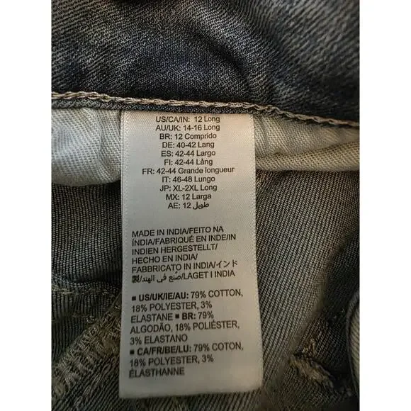 NWT Amazon Essentials Womens 12 Long Jeans Blue High Rise Skinny Stretch Denim - Picture 5 of 5